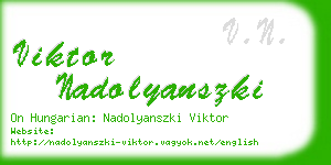 viktor nadolyanszki business card